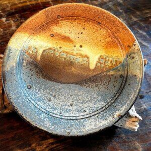 Rustic Vintage Studio Pottery Plate 8.5